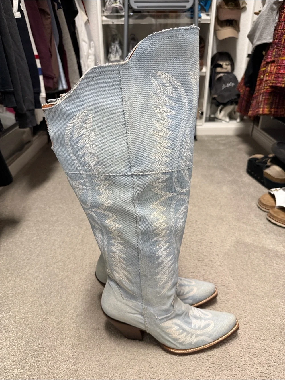 dingo Tan Leather Cowboy Boots